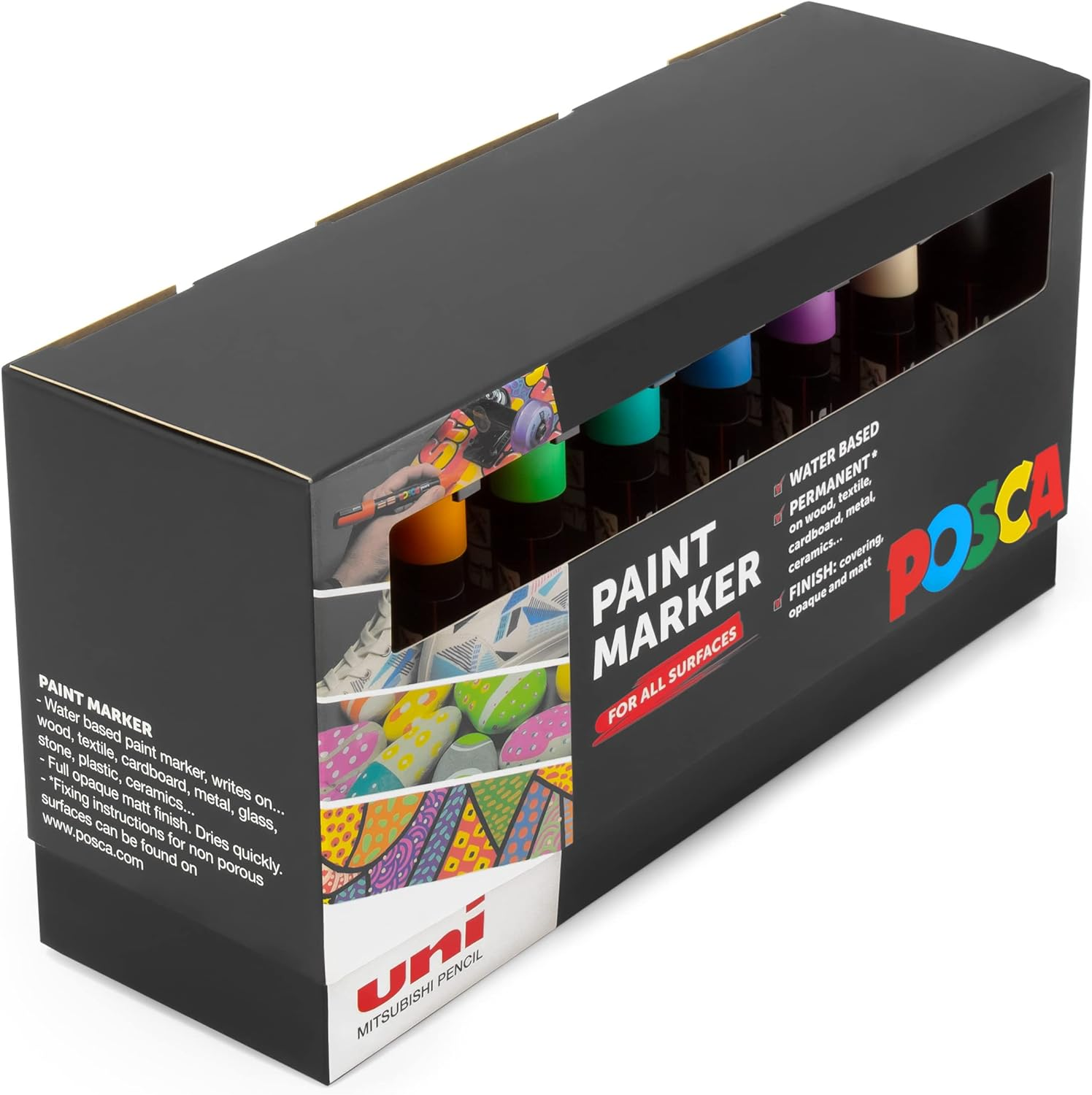 POSCA - PC-3M - Paint Marker Art Pens - 0.9-1.3Mm - Deskset of 23 Colours