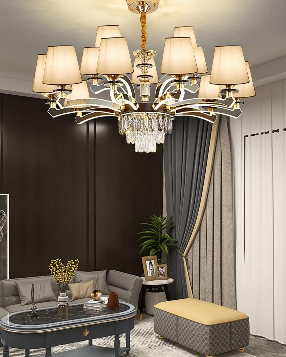 Sinta Fabric Lampshade &Oslash;5.5/14Cm Small Light Shade for E14/E27 Chandelier, Upright Wall Lamp, Table Lamp, Candle Light, White image number 1