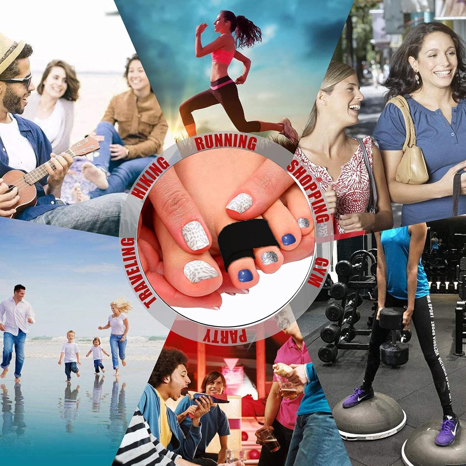 8 PCS Finger Splints Set with Adjustable Straps for Broken Toes, Sprained Fingers & Arthritis Pain Relief, Support & Protection for All Fingers