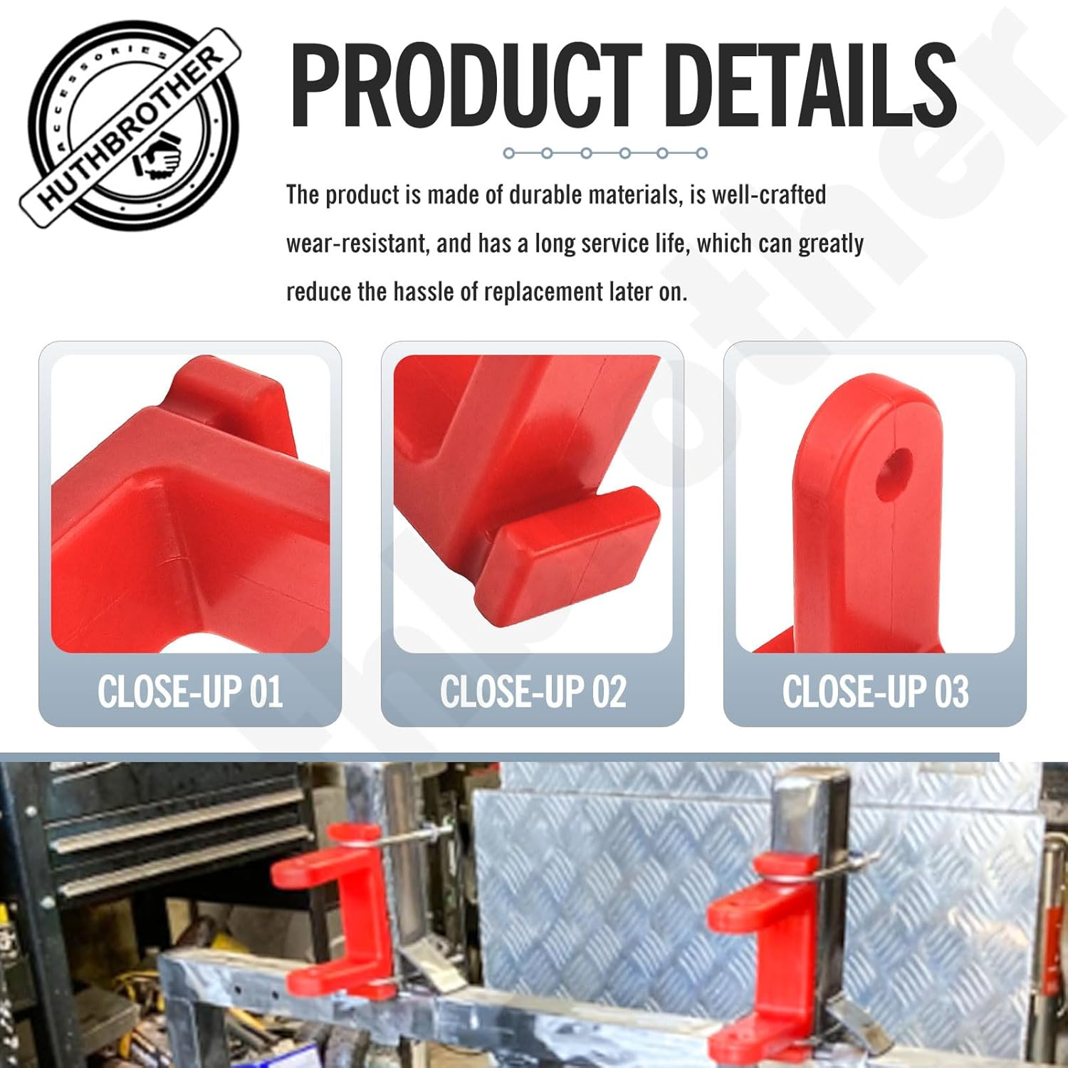 Huthbrother Bow Stops PWC-5A Trailer Bumper W/Hitch Compatible with Jet Ski Ski Doo, Waver Runner, Pwc,Replace 5801632 BY6105 image number 1