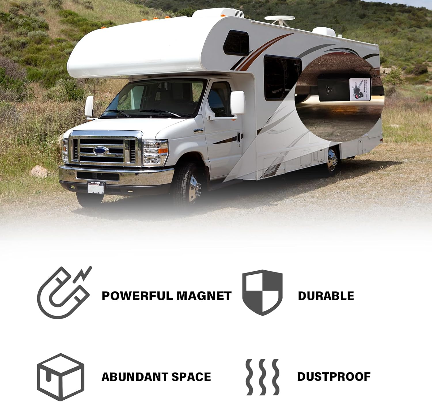 Magnetic Key Box Hide a Key outside Strong Magnet Spare Key Hider Secret Key Holder under Car for Car Home Garage Office Safe Emergency Key Case image number 5