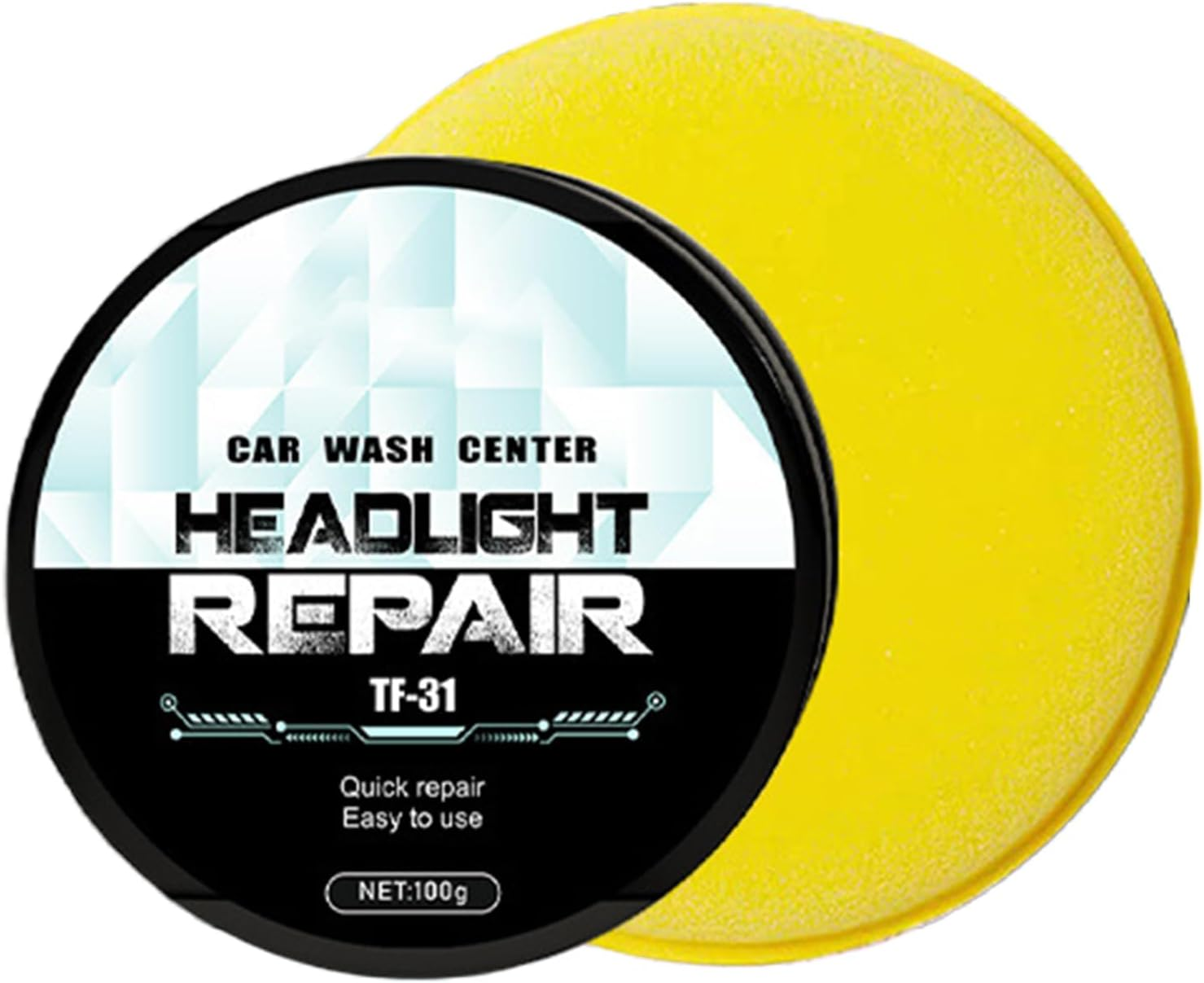 Headlight Restoration Kit - Car Headlight Repair Paste with Sponge,Deep Cleaning Automotive Polishing Yellow Remover for Vehicle Maintenance Night Driving Detailers Truck image number 4