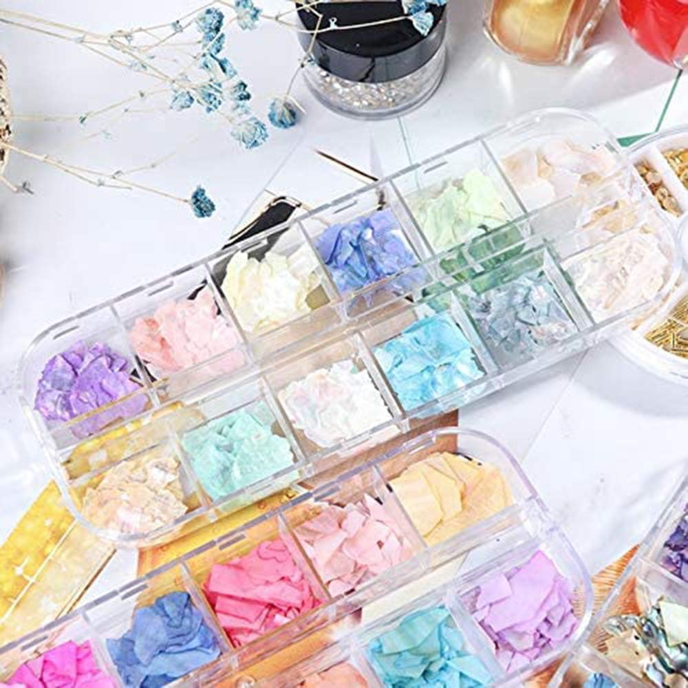 1 Set 3D Irregular Nail Sequins Holographic Glitter Nails Art Decorations image number 4