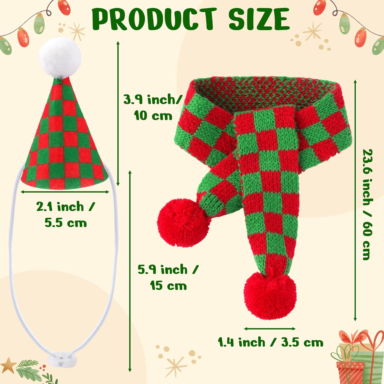 Christmas Dog Costume Checked image number 3