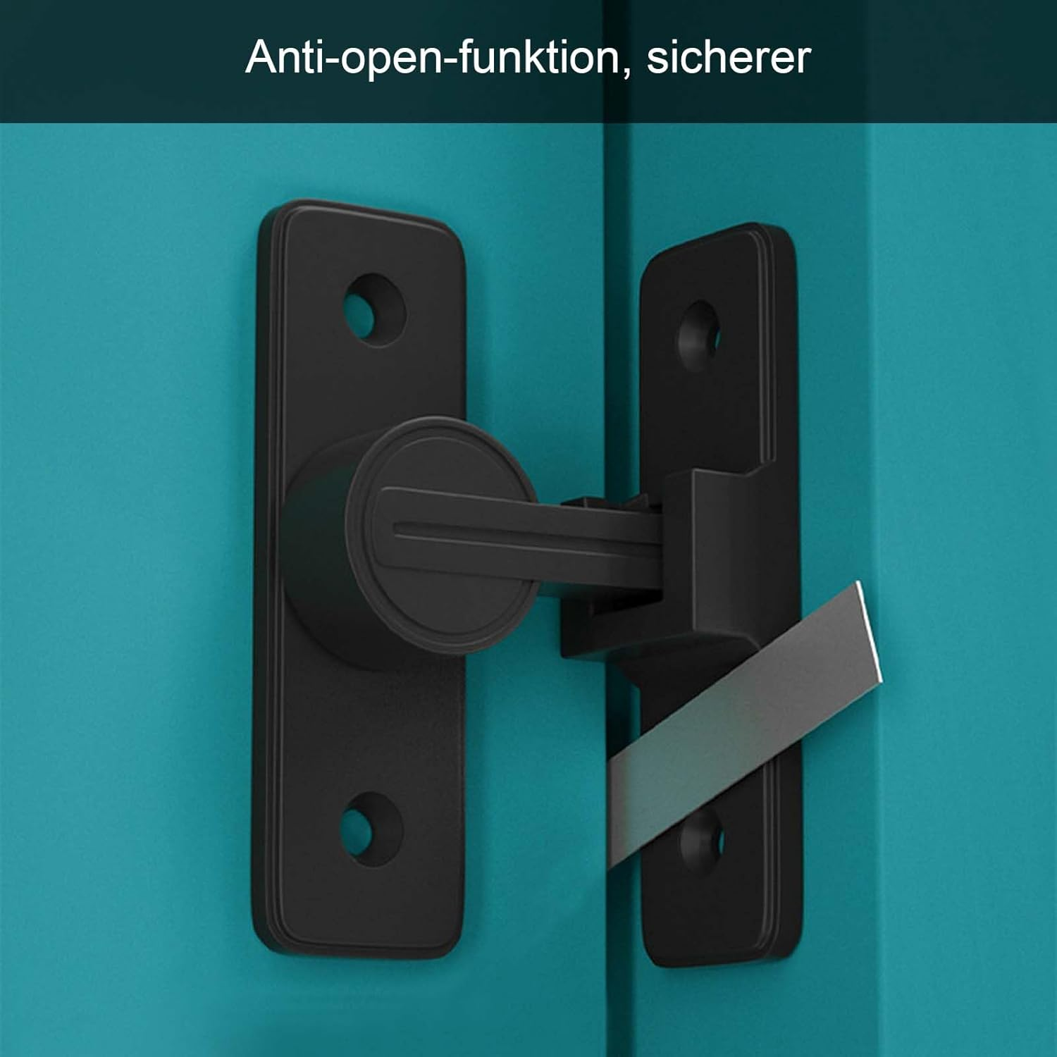 Sliding Door Lock 90 Degree Luminous Barn Door Latch Lock, Luminous Sliding Door Latch Lock, Barn Door Locks and Latches 90 Degree Flip Barn Door Latch Sliding, Heavy Duty Gate Latch Clasp Lock image number 1