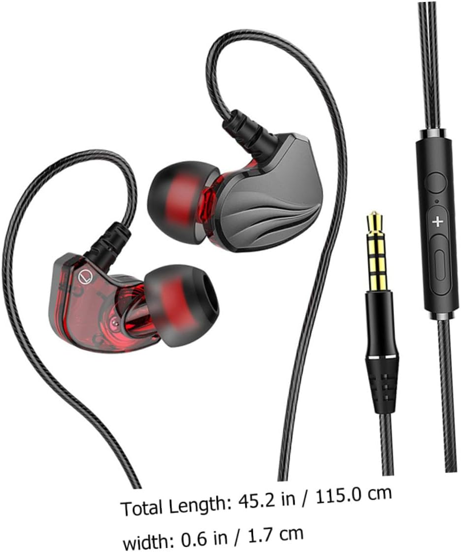 Sewroro Plug In-Ear Earphones Heavy Bass Wired Headset Lightweight Soft Silicone Earmuffs Compatible with Mobile Phones Tablets Computers image number 4