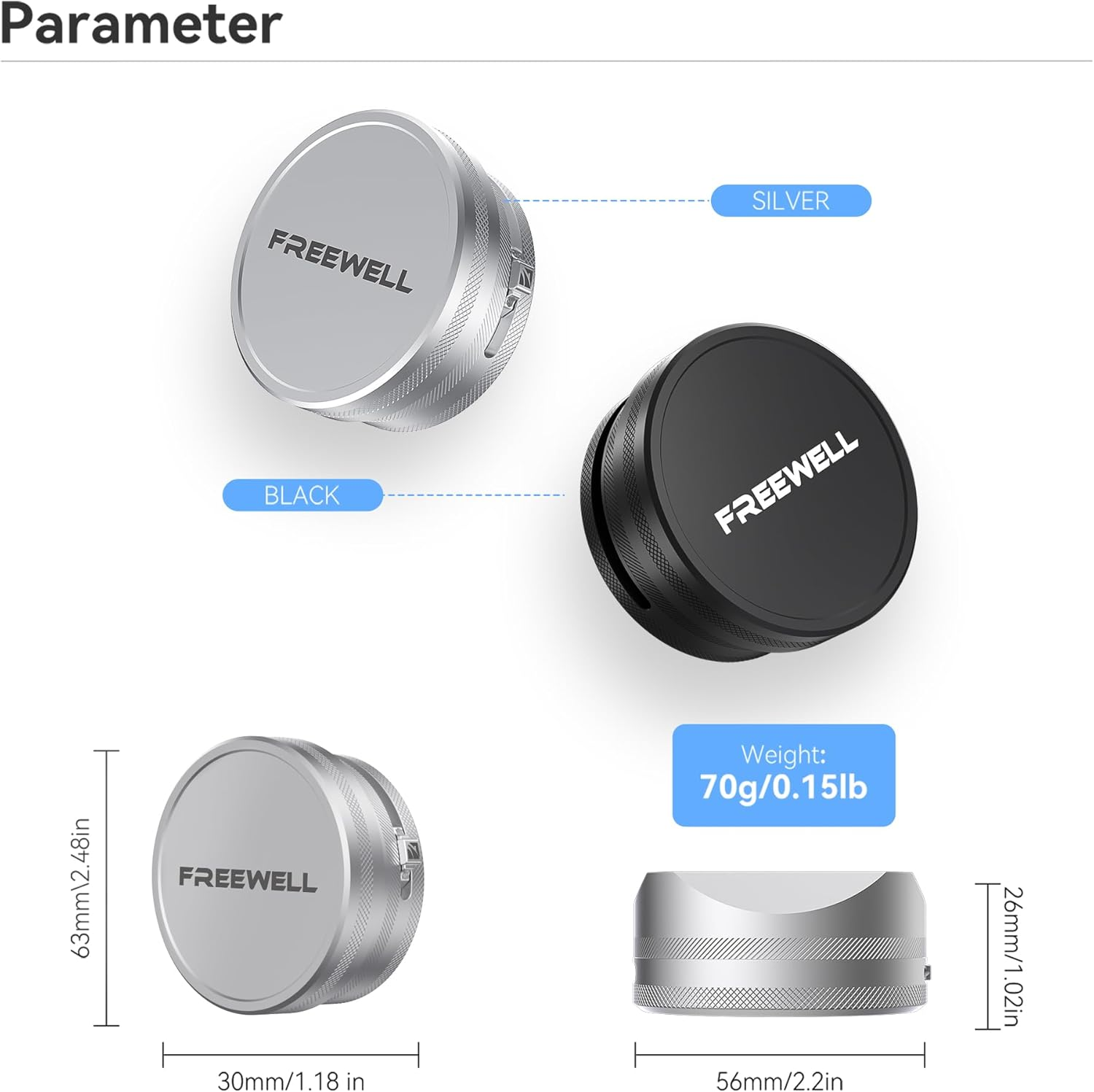 Freewell CPL/GMIST (1/4) Filter Kit with Lens Hood for Fuji X100 Series (X100, X100S, X100F, X100T, X100V, X100VI) (Silver) image number 1