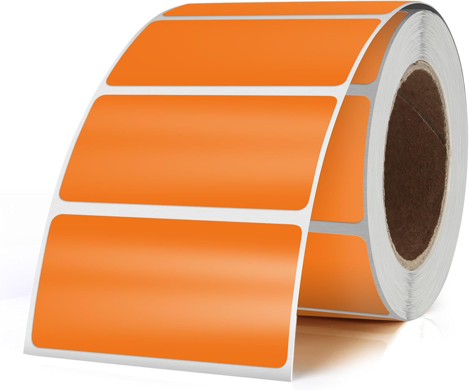 Rectangular Yellow Color Coding Label 1 X 2 Inch Self Adhesive Vinyl Waterproof Writable Removable Sticker Roll for DIY Office School Supplies Inventory Name Price Tag File Paper 500 PCS