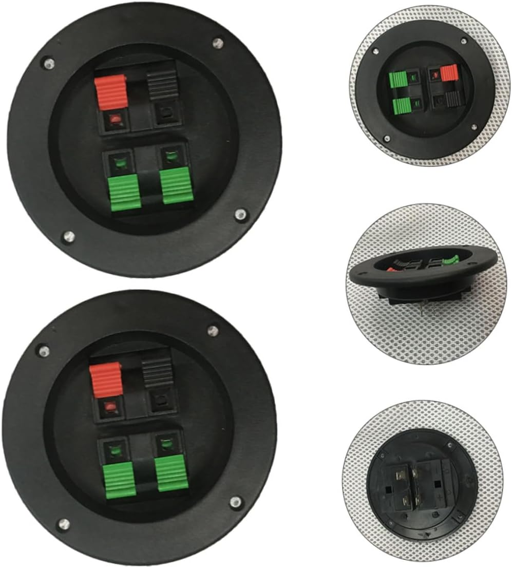 SECFOU 2PCS Loudspeaker Terminal Cups Speaker Connector DIY Sound Equipment Accessories for Home Audio Subwoofer with Secure Pin Terminals image number 2