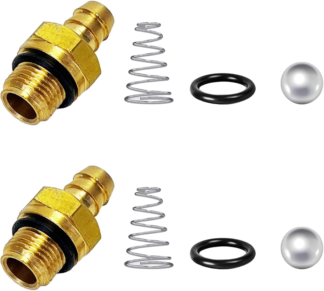 Pressure Washer Soap Injector Kit, Chemical Injector Pressure Washer for Briggs & Stratton/Homelite/Ryobi & Husky Replaces 190593GS 190635GS 203640GS, 1/8 Inch 27 Male BSP Thread (2 Set)