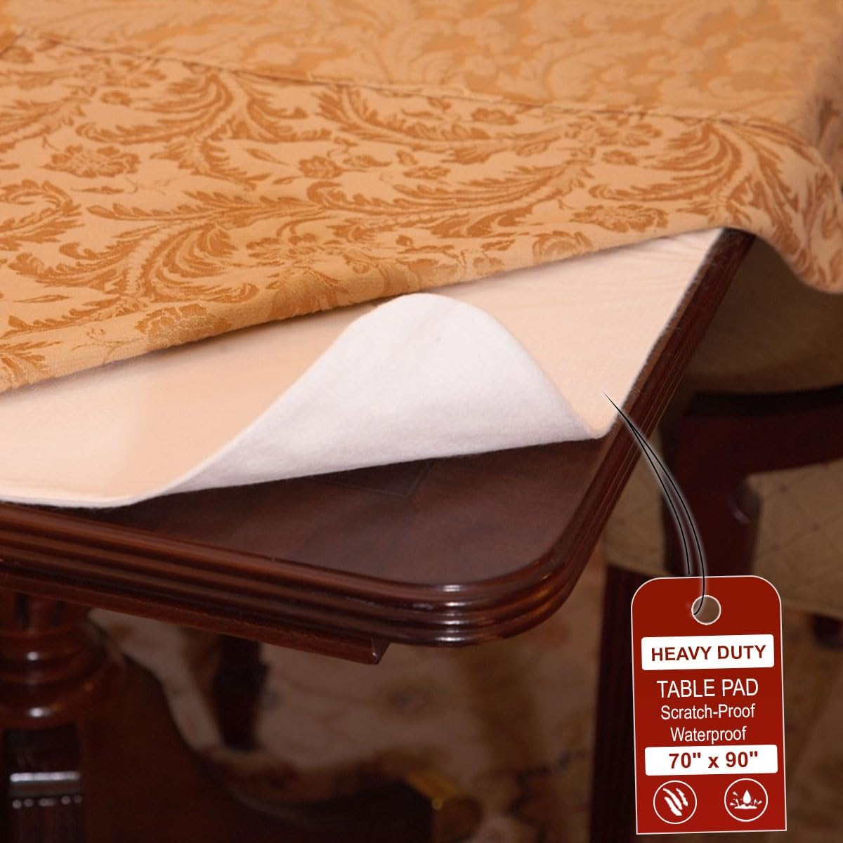 LAMINET Deluxe Cushioned Heavy Duty Table Pad, 52" X 108"