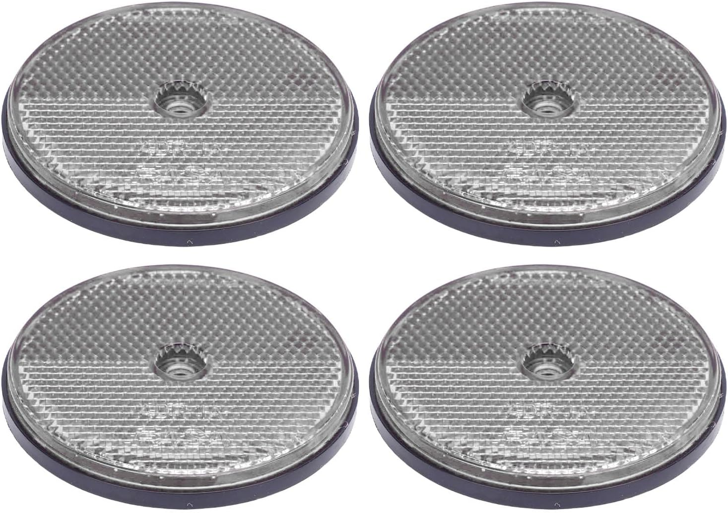 Trailer Reflector 72Mm round White Reflectors with Screw Fixing for Cars, Mailboxes, Driveways, Tunnels & Low-Light Areas &ndash; Enhanced Visibility image number 6