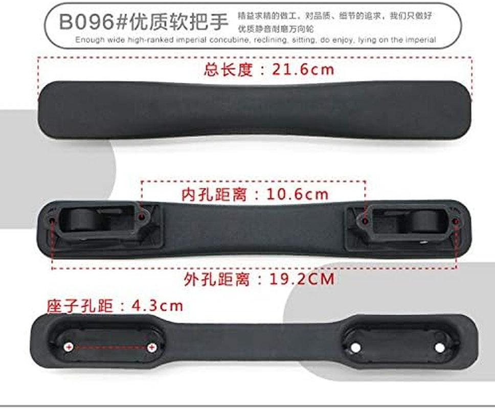 Luggage Hardware Suitcase Repair Parts Handle Travel Case Pull Rod Cipher Suitcase Hand Carry General Handle PVC - (Color: B079BS) image number 4