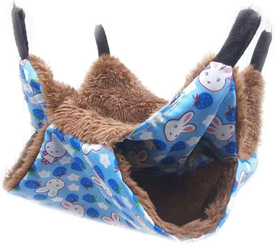 35X35Cm Blue Ferret Rat Squirrel Pet Bird Hamster Hammock Hanging Cage Nest Bed House Toys AU