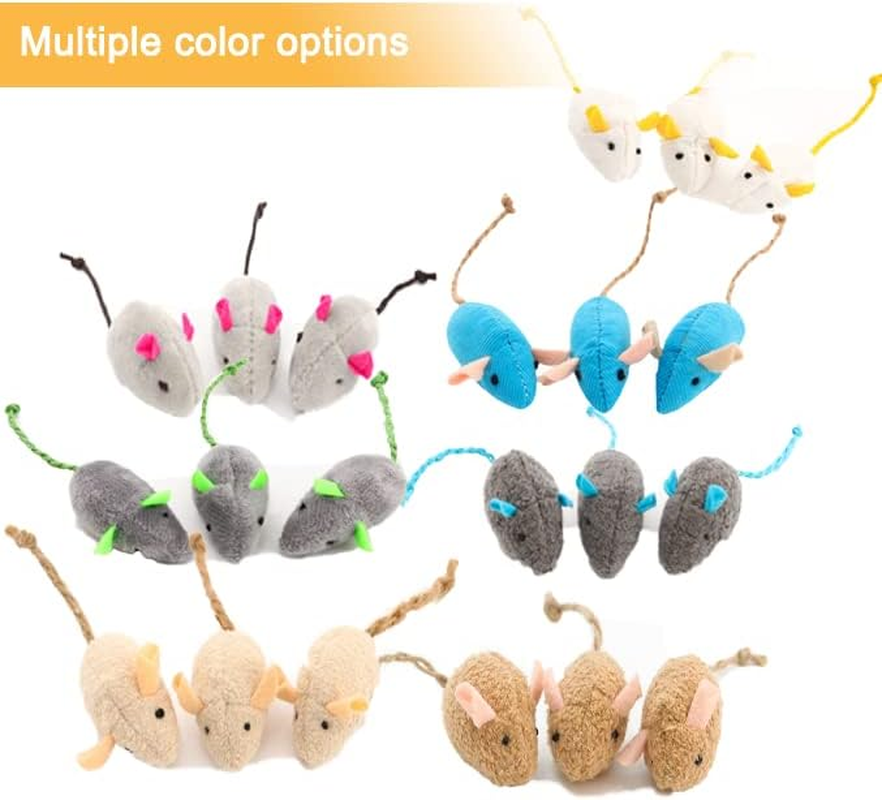 3 Cat Toys, Cat Chew Toys, Chew Resistant Catnip Toys, Catnip Filled Mice, Cat Teething Toys(White Yellow) image number 5