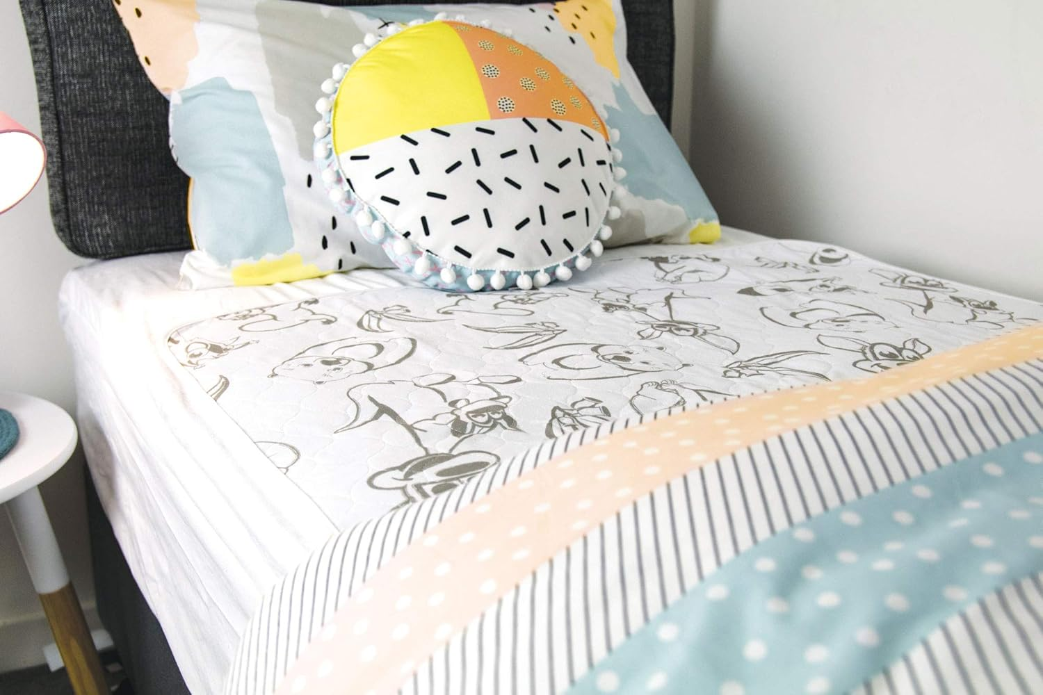 Conni Kids Reusable Bed Pad, Absorbent, Waterproof and Washable Protector Pad for Potty Training and Youth Incontinence, Aussie Animals Print, 95 X 85 Cm - Flower Print image number 6