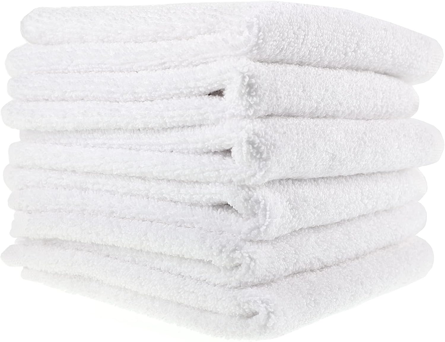 SSS 10 White Washcloths 33X33Cm 520Gsm 100% Cotton Face Washer image number 2