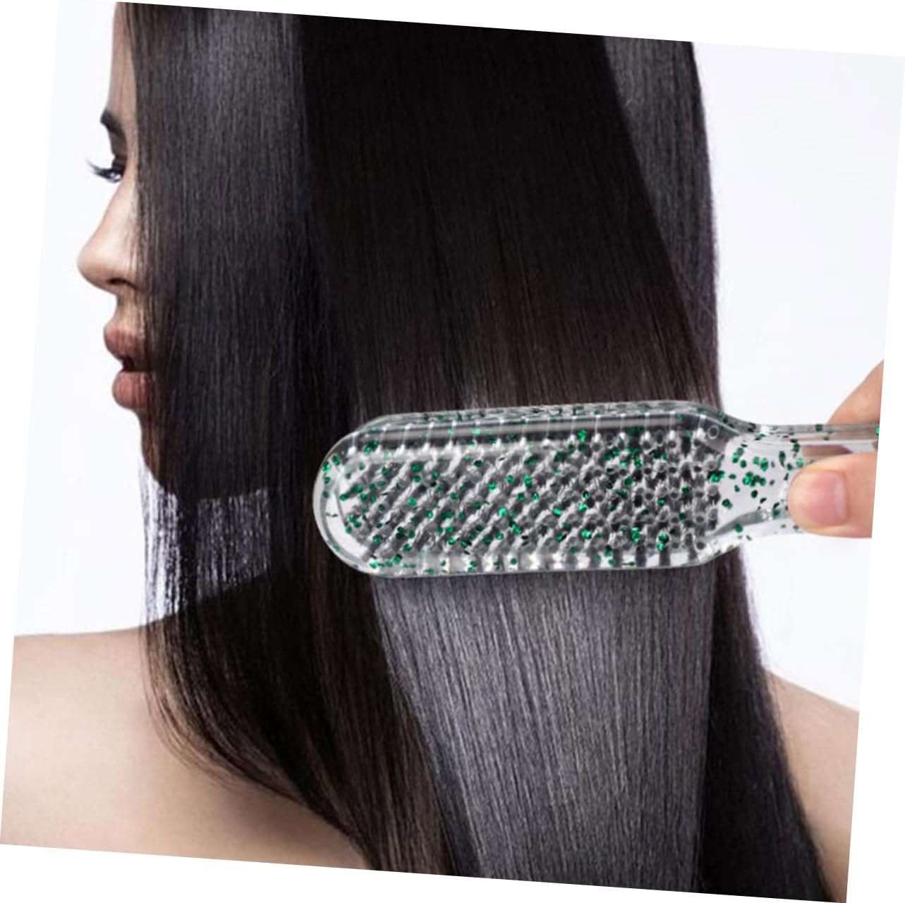 AUTSUPPL Professional Clamp Hair Brush for Rapid Straightening Styling Comb Bristle for Women Hair image number 3