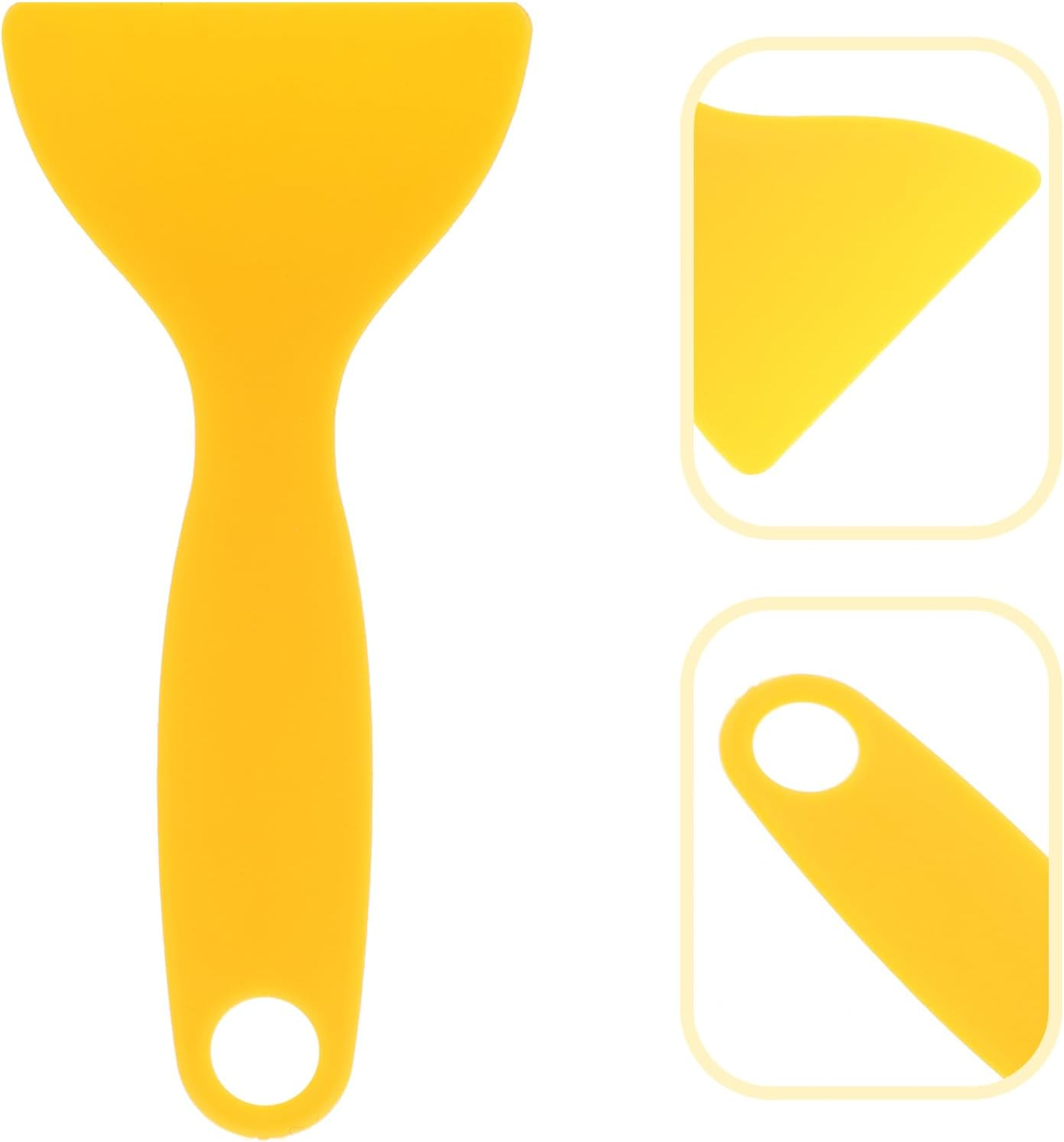 MUCKLILY Plastic Scraper and Putty Knife Set - Multi-Use Resin Scraper Tool for 3D Printing and Paint Work Handy Window Cleaning and Car Decal Removal Kit 25Pcs Yellow image number 2