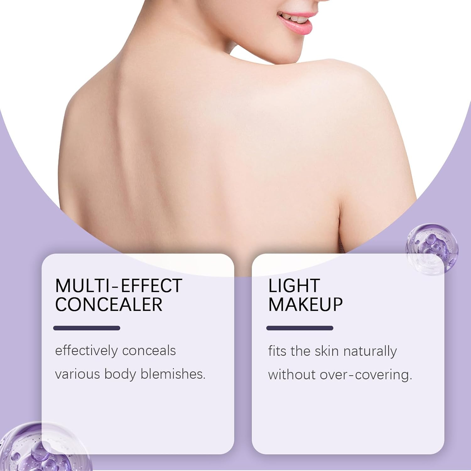 Body Coverage Perfector with Brush &ndash; 2-In-1 Body Camouflage and Illuminator, Long-Lasting Sweat-Proof Concealer, Waterproof Full Coverage for Legs & Body (Warm Radiance) image number 4