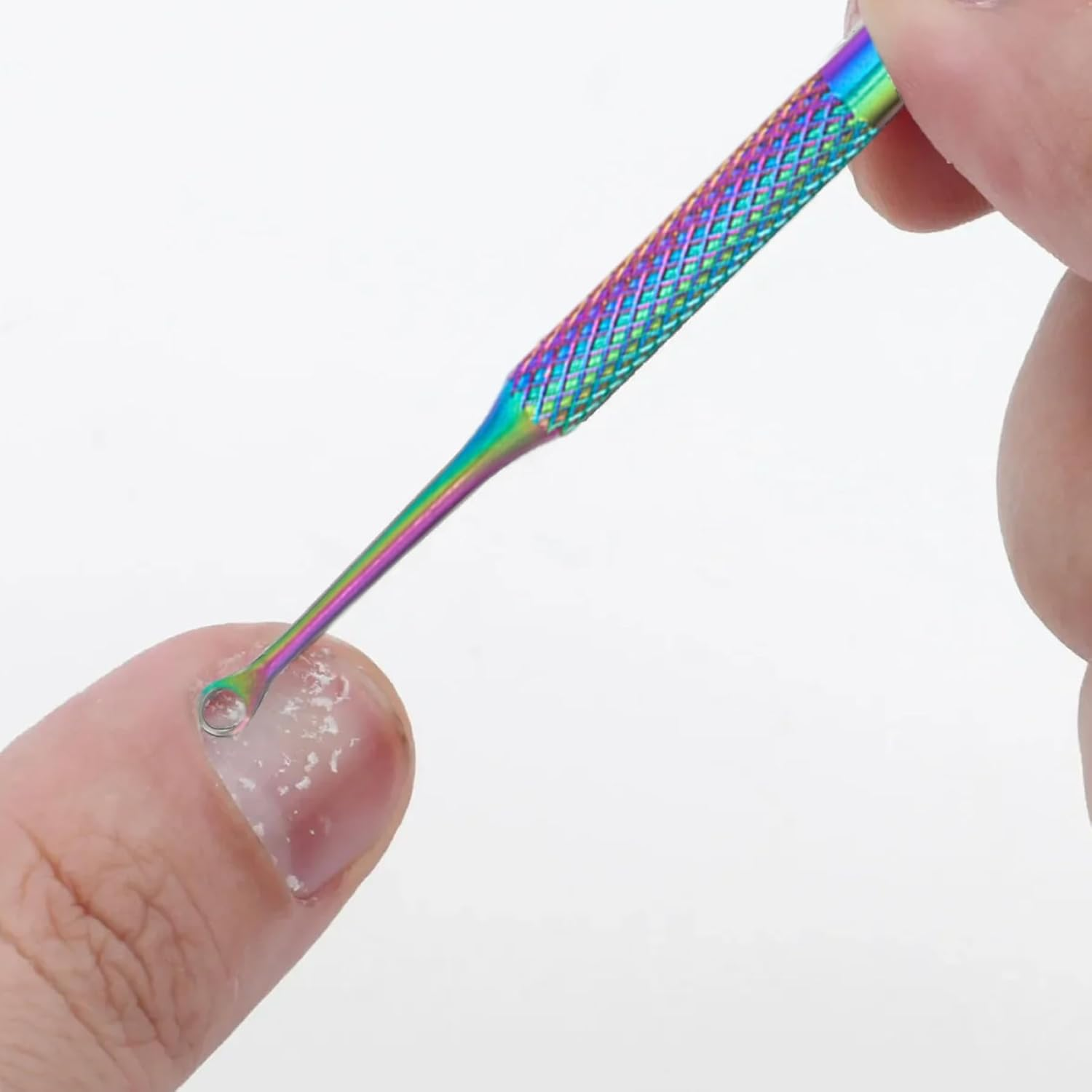 2Pcs Cuticle Remover, Pre-Treatment Dual Ended Cuticle Pusher with Loop, Portable Professional Stainless Steel Nail Tool for Salon & Home Use, Remover, Pusher image number 1