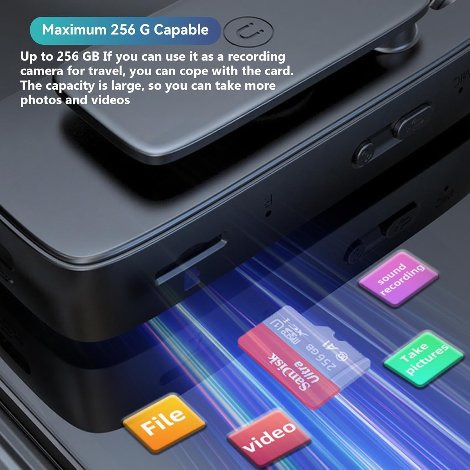 7JI 4K HD Body Camera Video Recorder with 180&deg; Rotation Lens and Wifi for Real-Time Viewing, 128GB Memory, and Infrared Night Vision Cam, Ideal for Outdoor Security, Law Enforcement, Travel.(4K-128G) image number 4