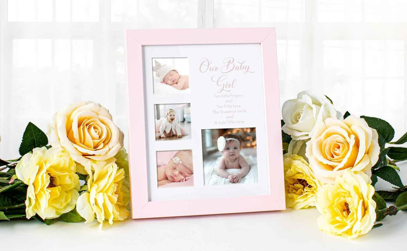 Its a Baby Girl Gift Photo Frame Pink Newborn Shower Present Picture Keepsake image number 1