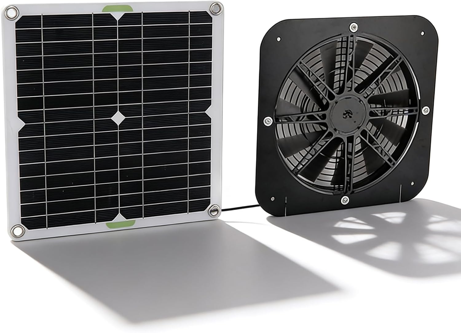 Omabeta 13.5 Inch 100W Solar Powered Fan, Solar Panel Fan Kit for Greenhouse Chicken Coop with 3000 RPM Auto Speed Adjust image number 5