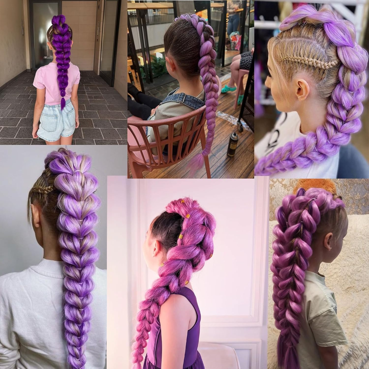 Long Red Braiding Hair, Pre Stretched Synthetic Braiding Hair Extensions for Braids, Hair Extensions for Stage Party Halloween Costume Cosplay (Red) - Red image number 4