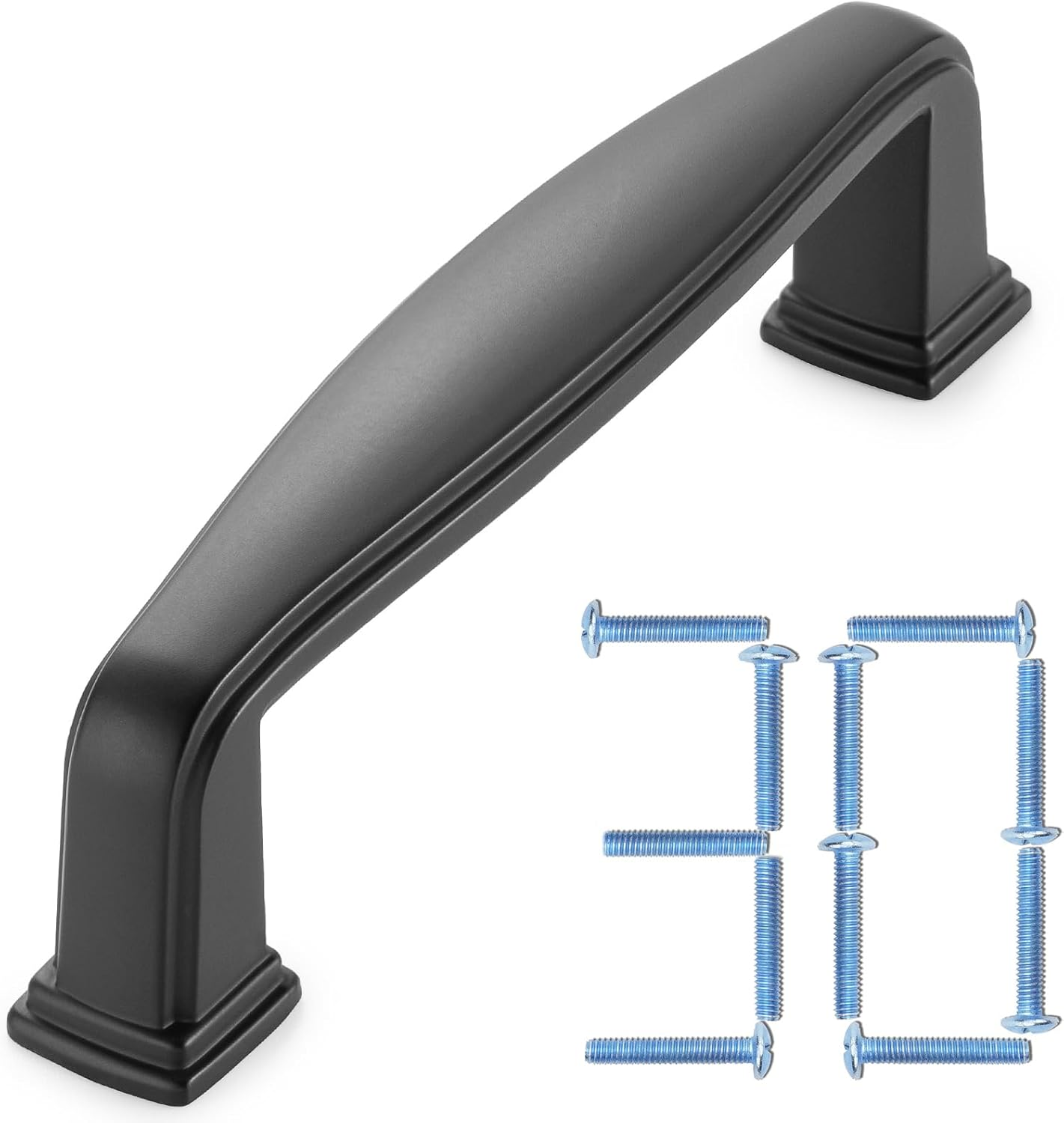 KOOFIZO Stepped Square Cabinet Knob - Antique Brass Pull Handle (31Mm / 1.2 Inch), 10-Pack for Kitchen Cupboard Door, Bedroom Dresser Drawer, Bathroom Wardrobe Hardware