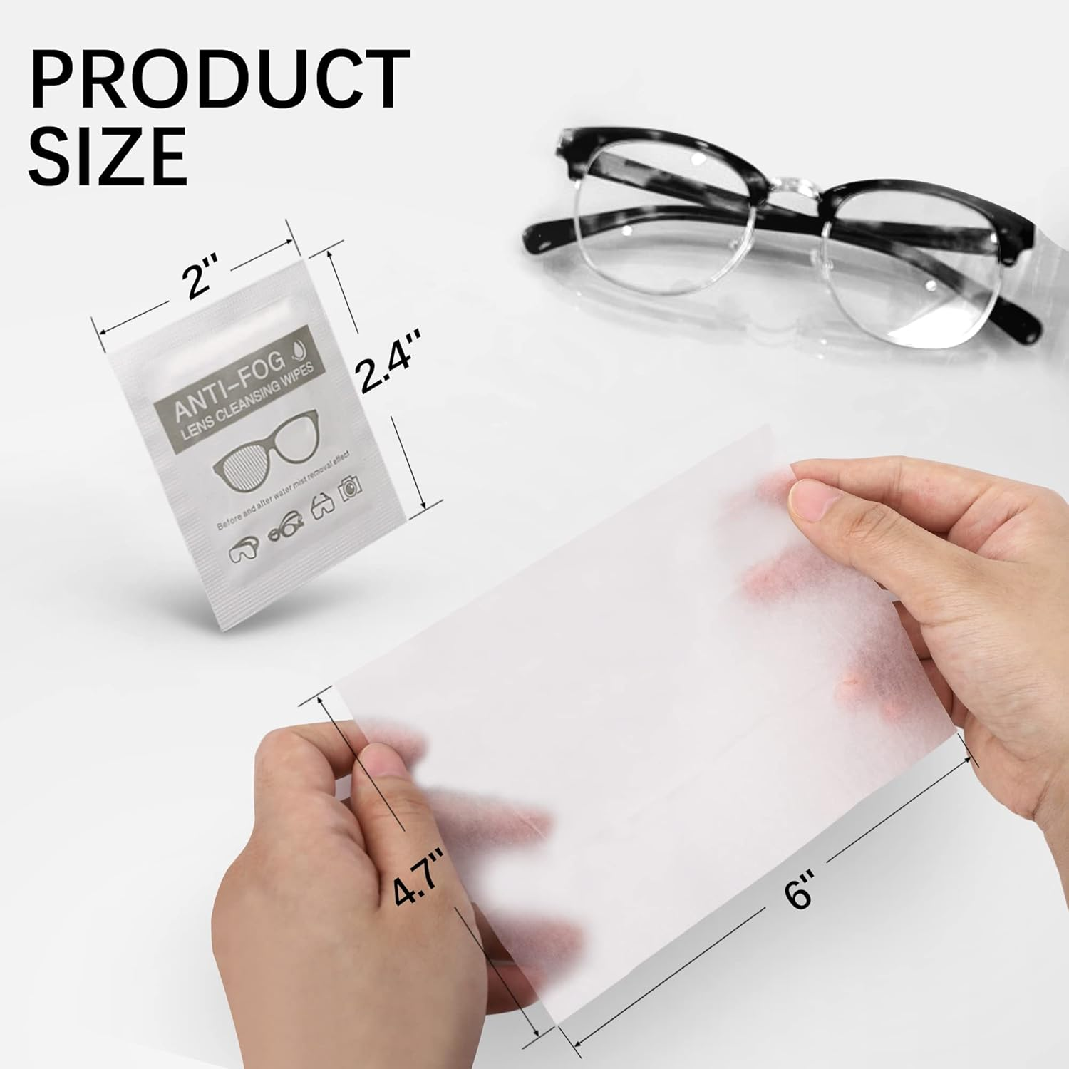 EOTW Anti-Fog Glass Wipes, 50 Pack Pre-Moistened Lens Wipes, Individually Wrapped Cleaning Wipes for Eyeglasses, Camera, Phone, Sunglasses, Ipad, Computer Screen and Tablets image number 5