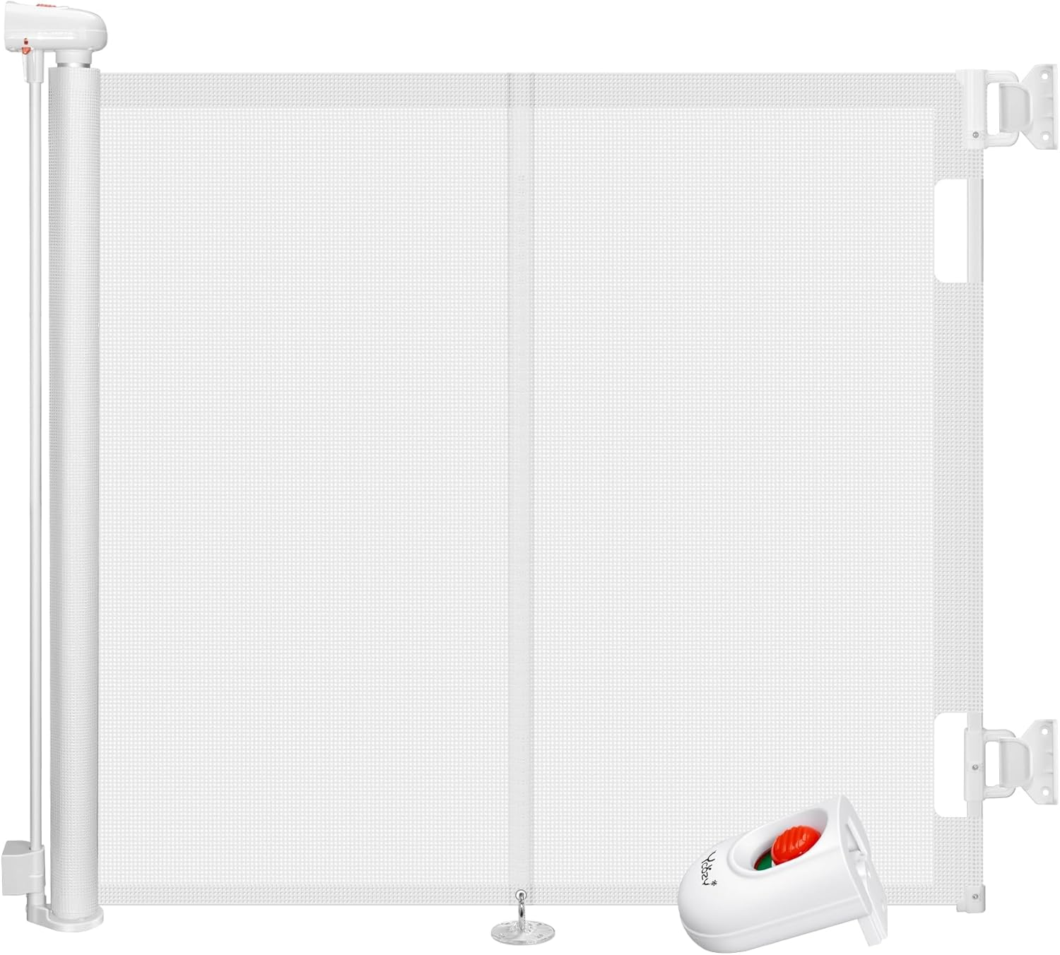 Ycozy 150Cm Retractable Baby Gate for Pet Child with Reinforced Bar Design to Prevent Crawling through 86Cm Tall Mesh Dog Safety Gate for Stairs Doorways Indoor image number 1