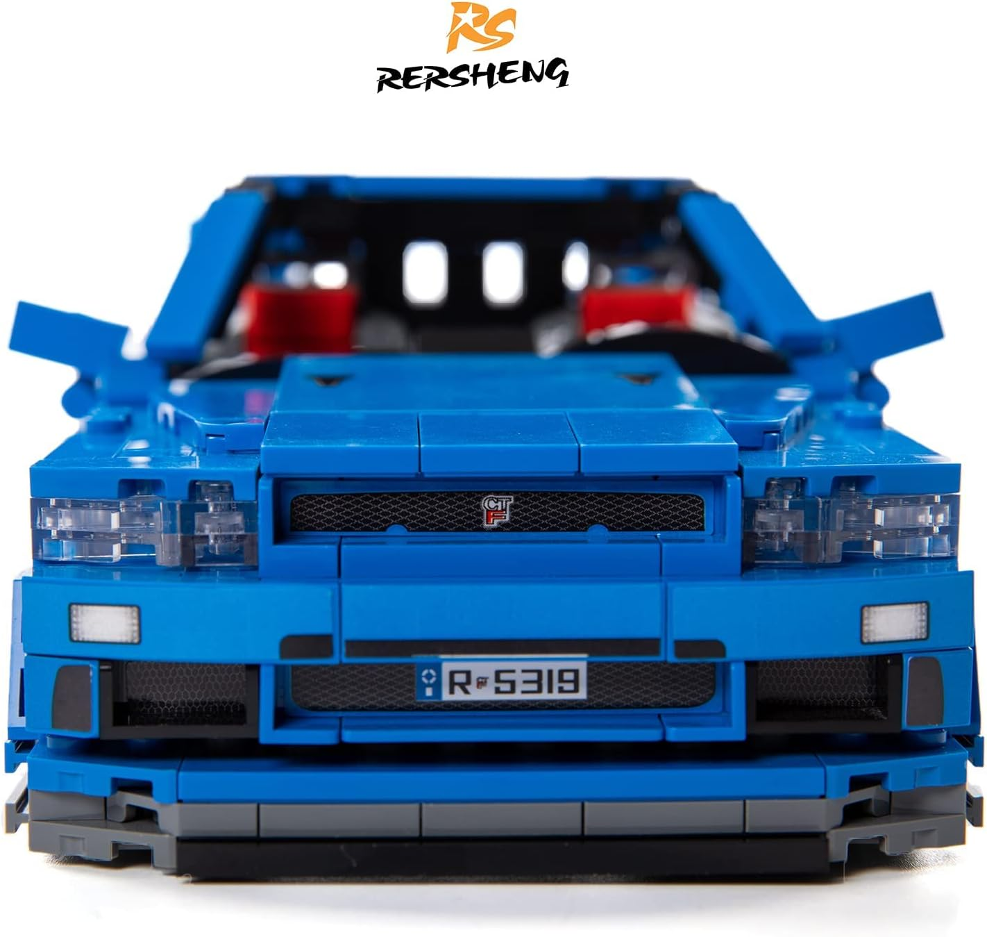 1:14 Scale Super Car Model, Mini Sports Car JDM GTRS R34 MOC Technique Building Blocks and Engineering Toy, Adult Collectible Model Cars Kits to Build(833Pieces) image number 4