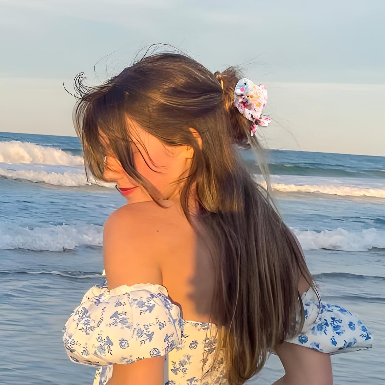 Acrylic Fish Hair Claw Clip, Unique Fashion Small Acetate Claw Clip, Cute Ocean Animal Hair Accessory for Women & Girls with Thick or Thin Hair, Gift for Beach Lovers & Ocean Enthusiasts image number 3