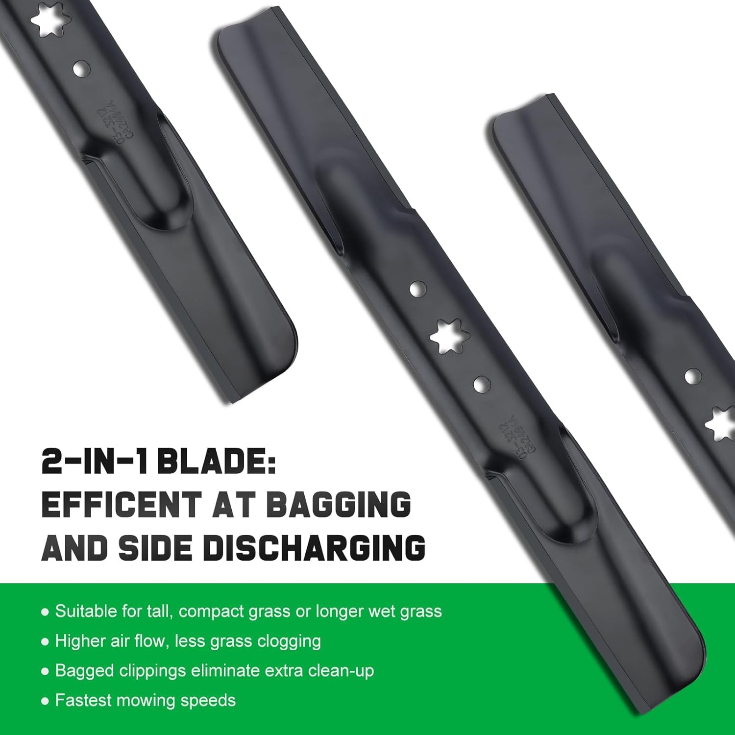 Grasscool 942-04308 Mower Blades for Troy Bilt Pony Bronco Mustang Zero Turn Cub Cade XT1 RZT42 42'' Deck Mower Replace for 942-04308A 742-04312 942-04312 Hi Lift image number 5