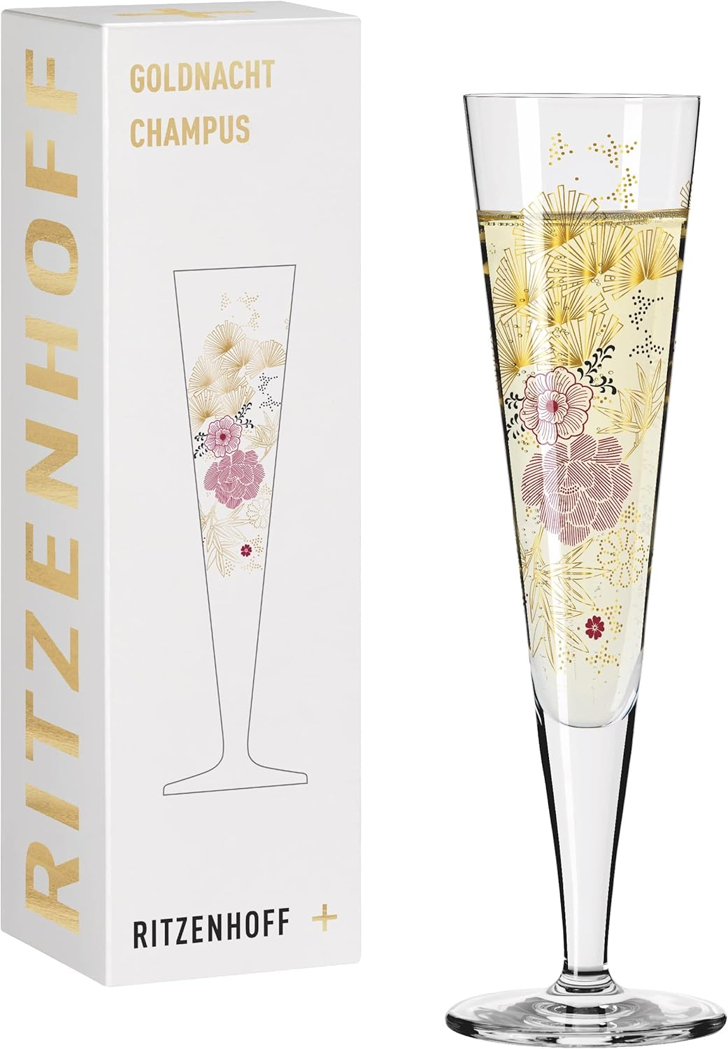 RITZENHOFF Goldnacht No. 20 Series 1071020 Champagne Glass 200 Ml Elegant Designer Piece with Real Gold Made in Germany image number 3
