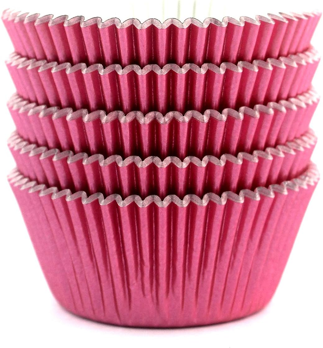 Eoonfirst Foil Cupcake Liners Valentine'S Day Standard Baking Cups 100 Pcs (Pink) - Blue,Navy image number 4