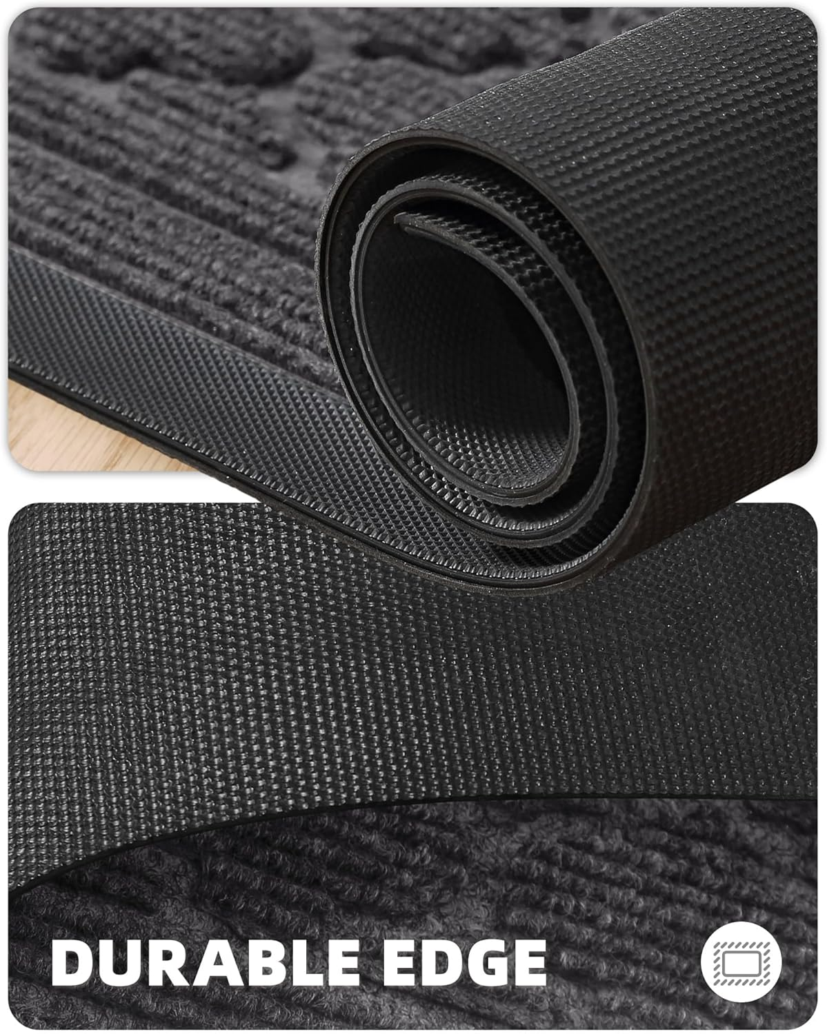 Color&Geometry Front Door Rug for Entryway to Catch Dirty, outside Door Mats for Entry Heavy Duty Non Slip, Front Door Mat for Welcome, Indoor Outdoor Rugs for Large Single/Double Door, Grey 24"X47" image number 3