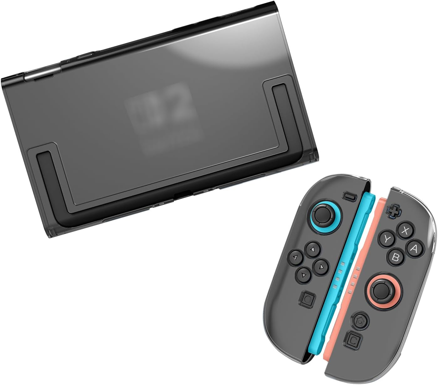 Case for Nintendo Switch 2 Cover Protective Set, PC and TPU Material, Console and Controller Cover (Transparent)