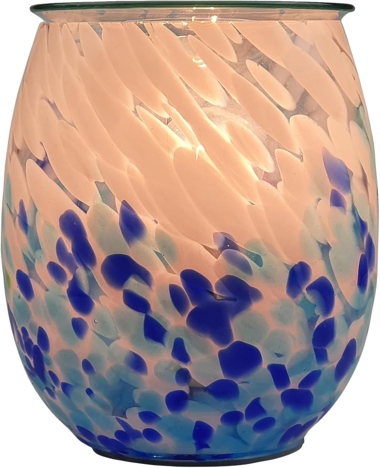 Cello Crashing Waves Art Glass Electric Melt Burner - Wax Melt & Oil Burner. New Home Gifts, Home Decor, Room Decor & Office Accessories. Electric Diffuser with Halogen Light Bulb. image number 3