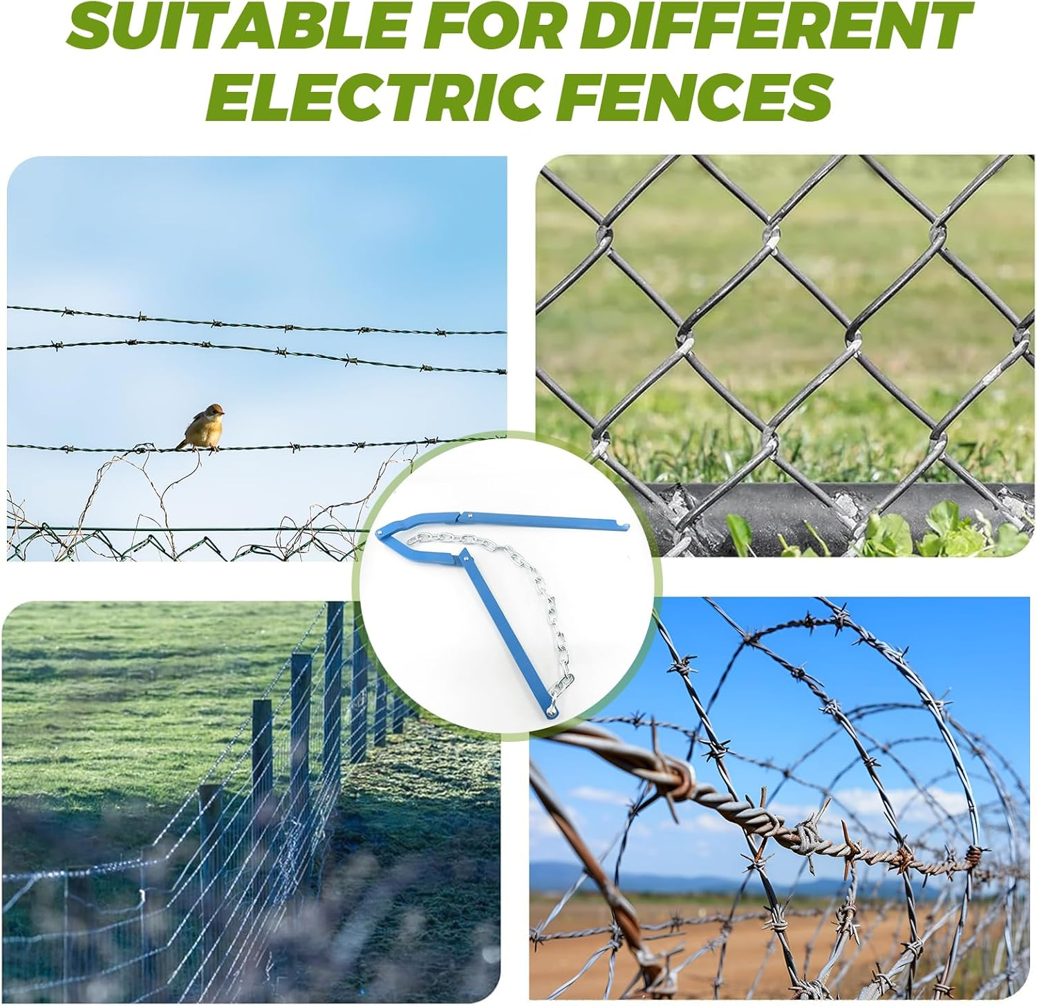 Fence Fixer,Fence Stretcher,Fencing Tools,Fence Repair,Fence Puller,Fence Tightener,Barb Wire Stretcher,Wire Tightener,Chain Link Fence Stretcher Tool,Fence Tensioner image number 2