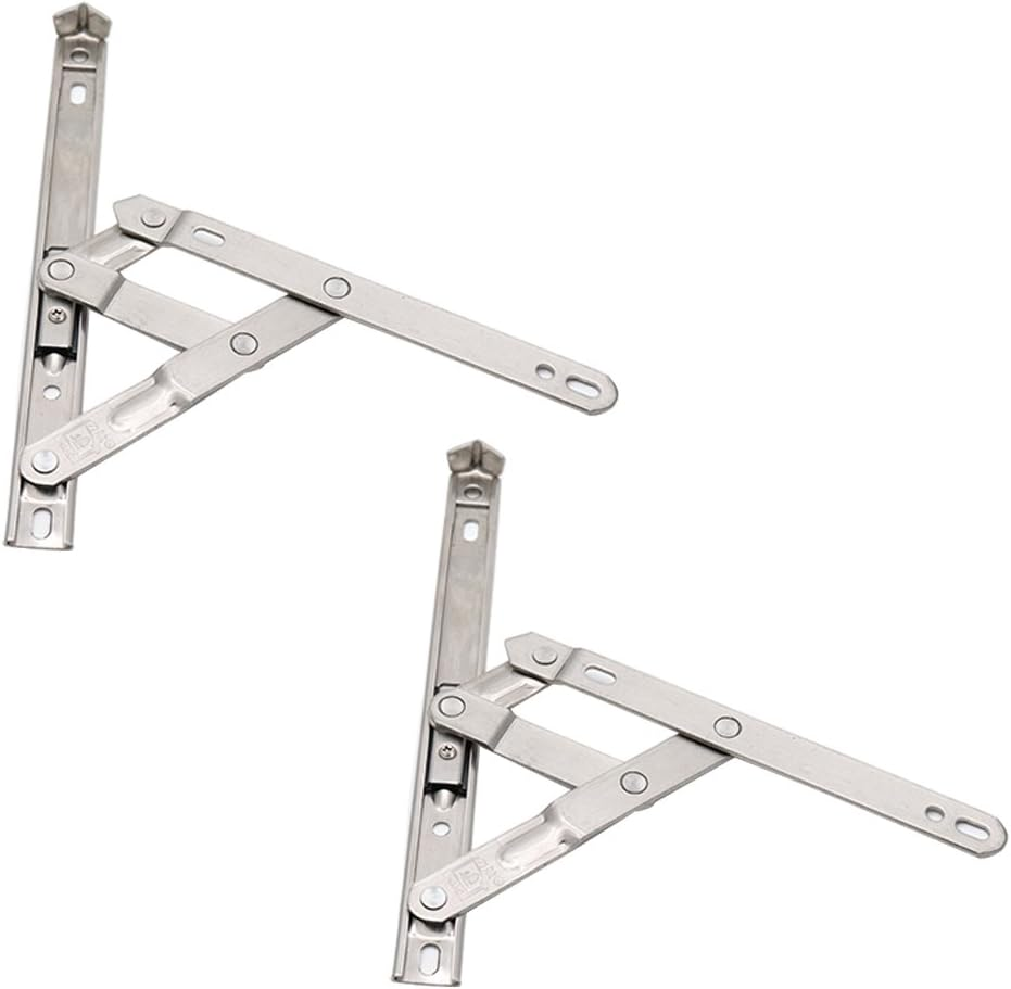 2Pcs 8 Inch Length Stainless Steel Top Hung Awning Casement Window Friction Hinges Silver Tone image number 3