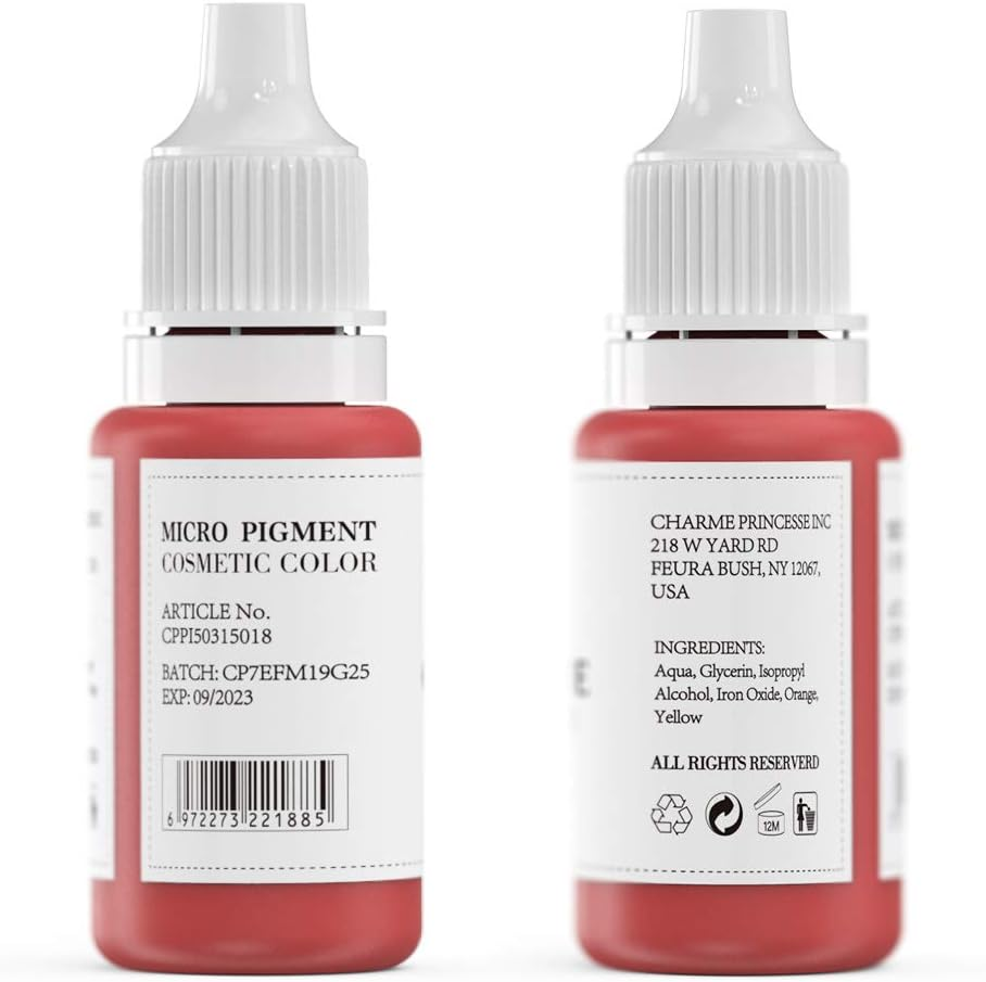 Charme Princesse Permanent Pigment Makeup 15Ml Chocolate Brown Color Tattoo Ink Makeup Supplies for Eyebrow Shading Lip Eyeliner PI503-15-004 image number 6