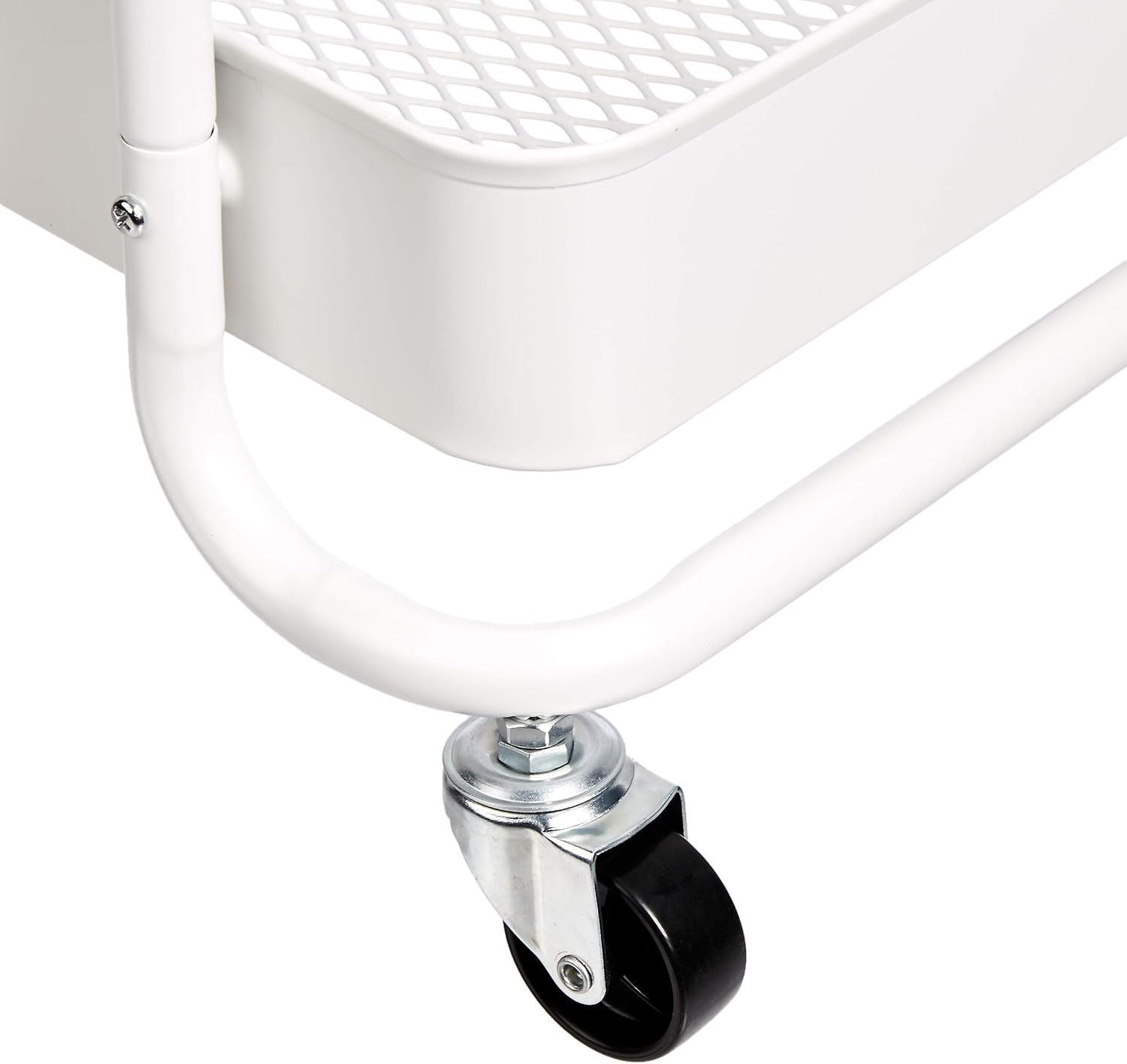 Amazon Basics 2-Tier Metal Kitchen/Utility Cart with Shelf, White image number 2