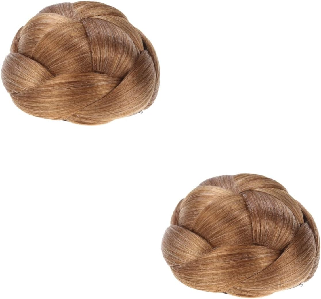 Healeved 3Pcs Fake Braid Bun Braided Hair Hair Extensions for Women Adding Fullness Style to Everyday Special Occasion Hairstyles