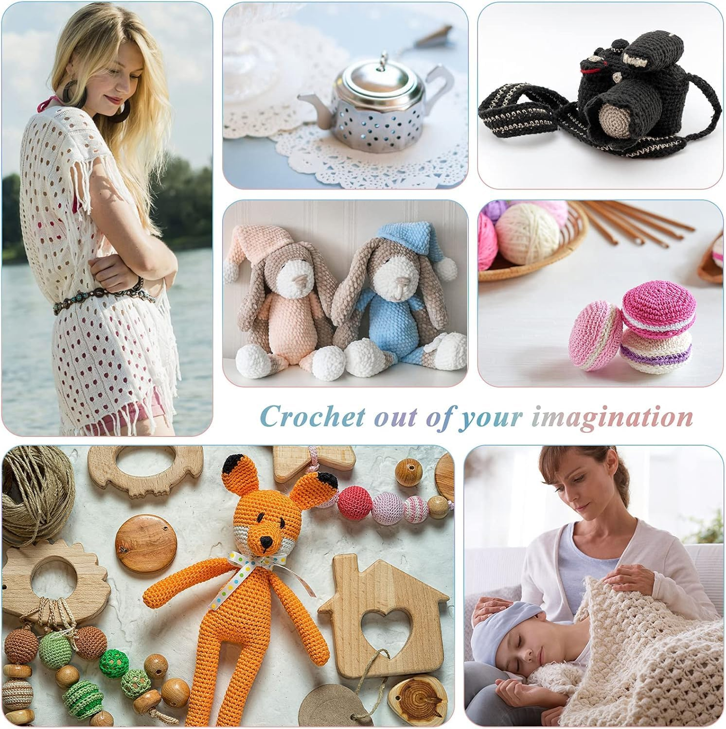 9Pcs Premium Ergonomic Crochet Hooks Set with Soft Grip Handles &ndash; Arthritis-Friendly Knitting Needles for Seniors & Beginners, Extra-Long Aluminum Hooks (2.0Mm-6.0Mm)