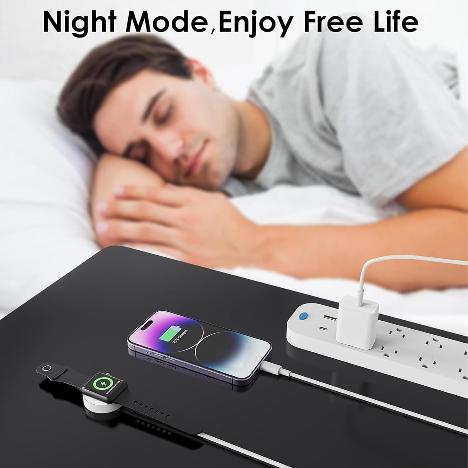 Upgraded 2-In-2 I Watch Charger for Apple Watch Charger, USB-C Fast Iphone 17 16 15 Charger Iwatch Magnetic Charging Cable for Iwatch Ultra3/Se3/11/10/9/8/7/6/5/4/3/2, Iphone 17/16/15 - 2In2 Lightning image number 3