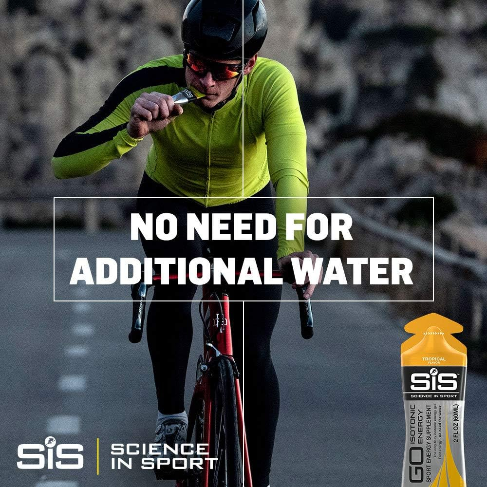 Science in Sport GO Isotonic Energy Gels, 150Mg of Caffeine, Running Gels with 22G Carbohydrates, Low Sugar, Double Espresso Flavour, 60Ml per Serving (6 Pack)