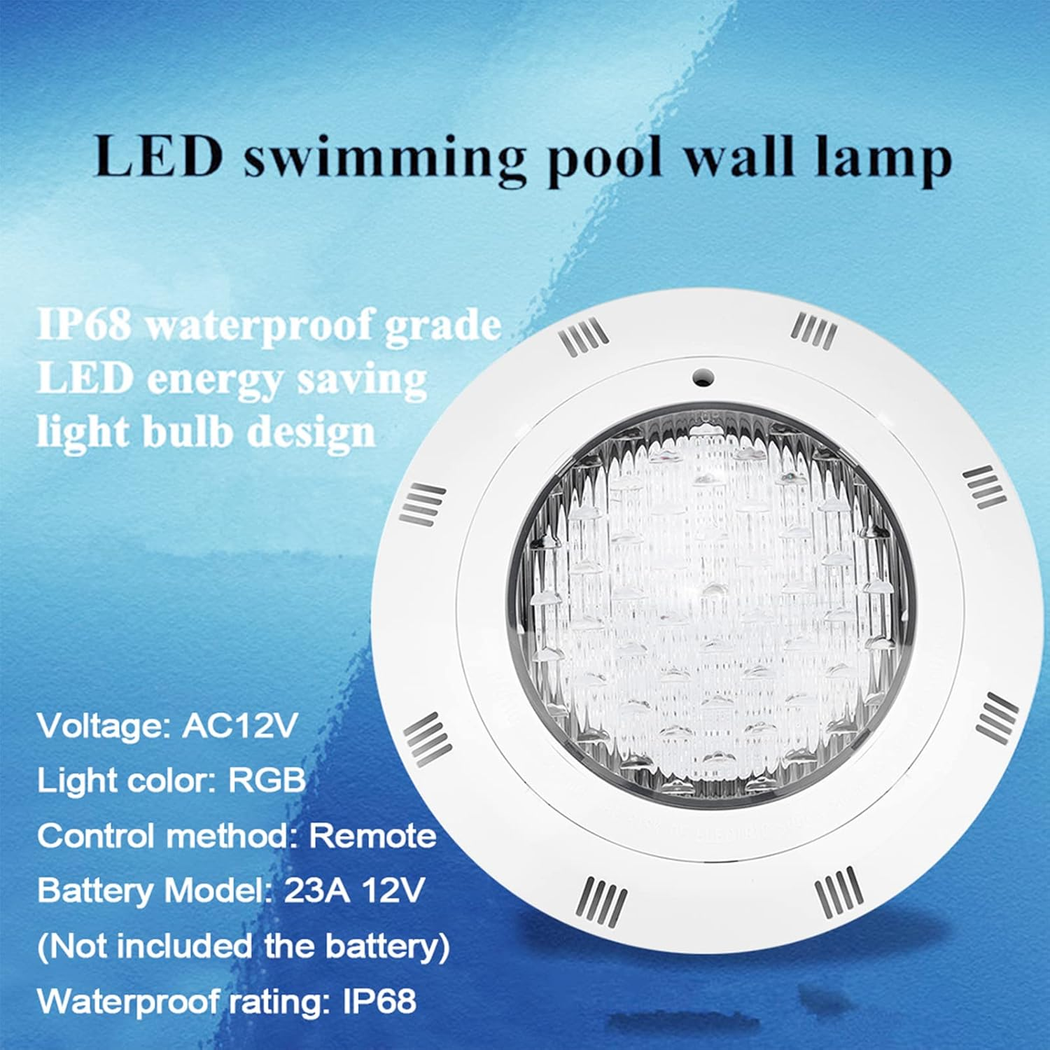 Bewinner Multi-Color LED RGB Swimming Pool Light, 35W 360 SMD IP68 Waterproof Bead LED Light Adjustable, Underwater Lighting Decoration Landscape Lighting with Remote Control image number 2