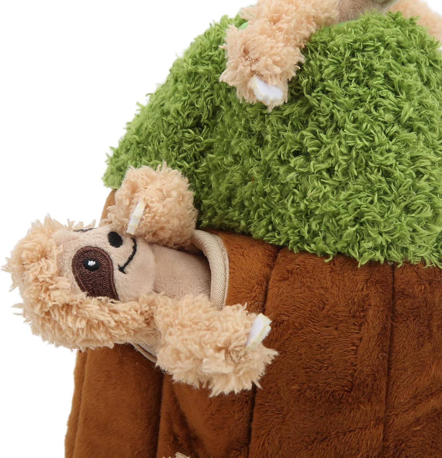 Delightful Sloth Hideaway Puzzle Toy Interactive Squeaky Seek and Find Game for Dogs Stimulating Plush Toy for Smart Pups Perfect for Solo or Interactive Play Sessions image number 3